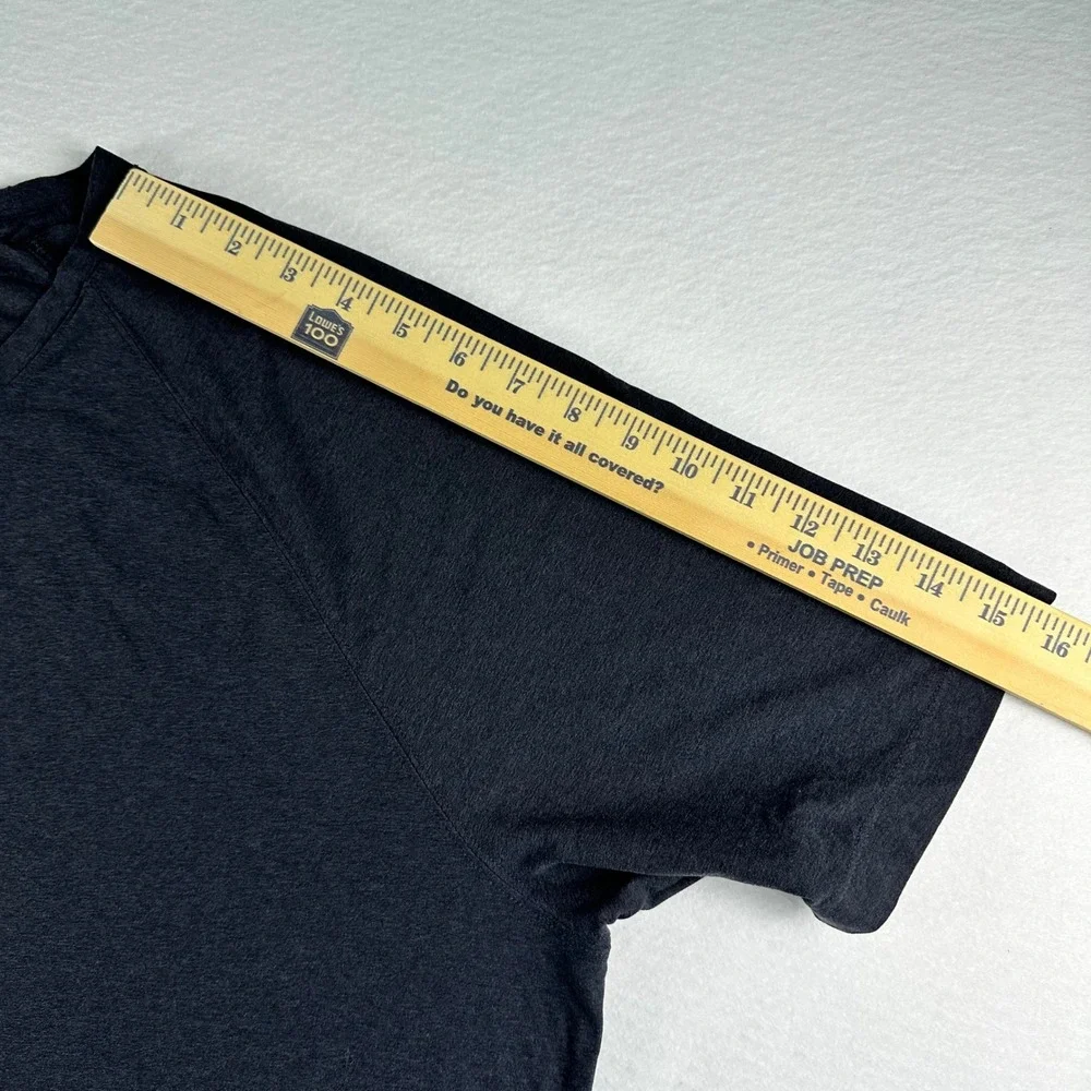 Rhone Reign Tee Training T-Shirt Mens XXL Charcoal Gray Heather Raglan Gym Sport